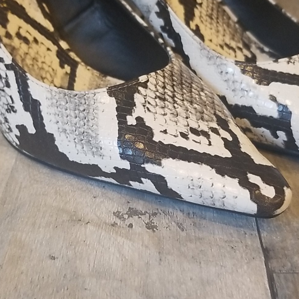 Zara Trafaluc Python Snakeskin Block Heels - image 8
